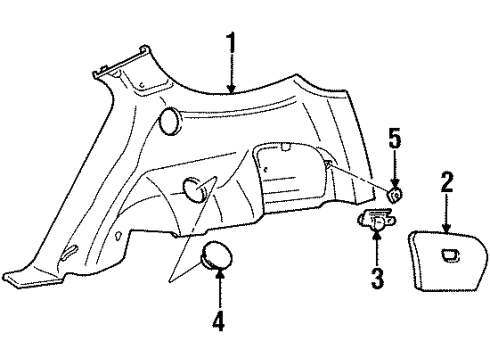 1999 Mercury Sable Interior Trim - Quarter Panels Diagram