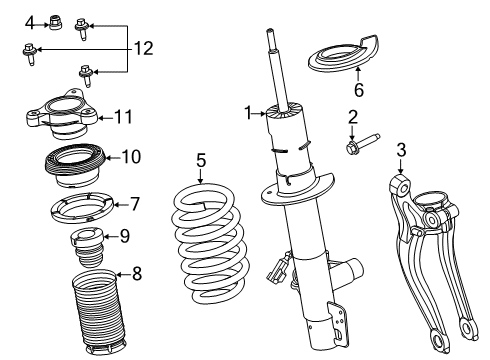 2021 Lincoln Aviator Upper Mount Bolt Diagram for -W719954-S439
