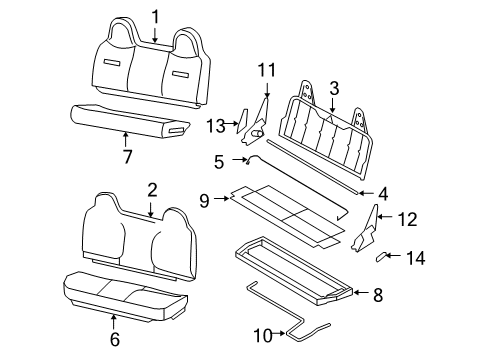 2007 Ford F-350 Super Duty Front Seat Components Diagram 2 - Thumbnail
