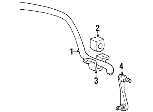1995 Lincoln Continental Stabilizer Bar & Components - Rear Diagram