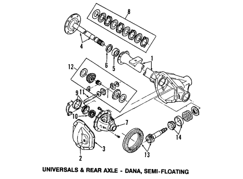 1992 Ford E-250 Econoline Rear Axle, Differential, Propeller Shaft Diagram 2 - Thumbnail
