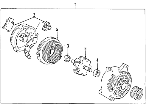 2002 Ford E-150 Econoline Alternator Diagram 1 - Thumbnail
