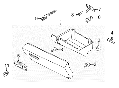 2014 Lincoln MKS Glove Box Diagram