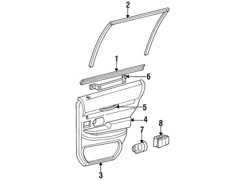 1995 Mercury Grand Marquis Pull Handle Diagram for F5MY5422666E