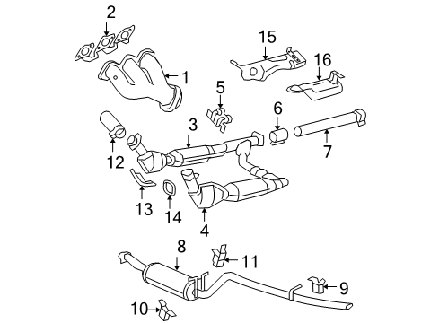 2008 Ford F-150 Exhaust Components Diagram