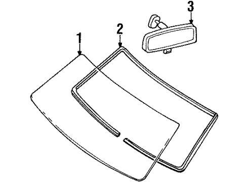 2002 Mercury Villager Windshield Diagram for XF5Z-1203100-AA