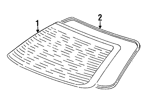 1995 Mercury Mystique Reveal Molding, Rear Diagram for F5RZ-5442410-B