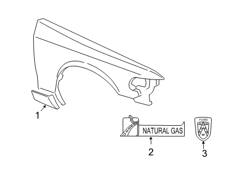 2006 Ford Crown Victoria Exterior Trim - Fender Diagram