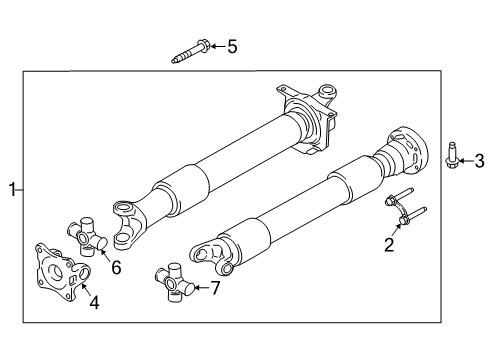 2022 Ford Mustang Drive Shaft - Rear Diagram