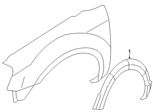 2009 Ford Taurus X Exterior Trim - Fender Diagram