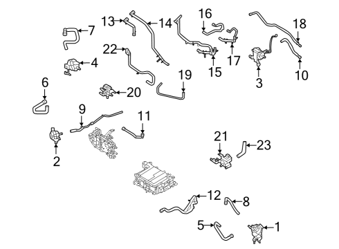 2022 Ford F-150 Lightning Water Pump Diagram for NL3Z-8K621-C