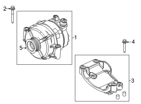 2013 Ford F-250 Super Duty Alternator, Lower Diagram for HC4Z-10346-A