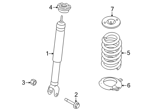 2014 Ford Flex Shocks & Components - Rear Diagram 2 - Thumbnail