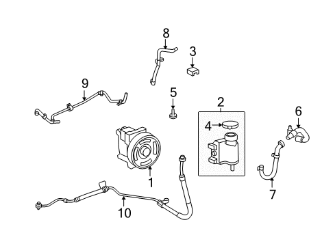 2008 Ford Fusion P/S Pump & Hoses, Steering Gear & Linkage Diagram 2 - Thumbnail