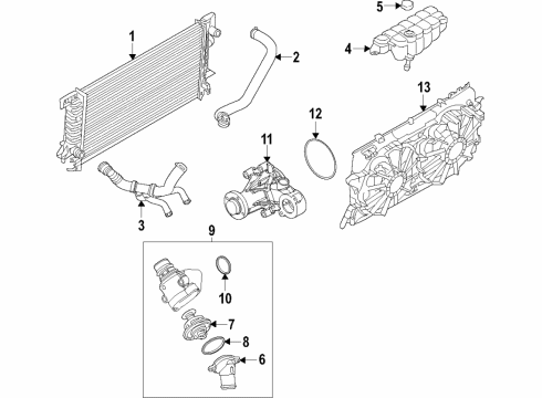 2019 Ford F-150 Cooling System, Radiator, Water Pump, Cooling Fan Diagram