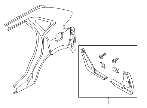 2017 Ford Edge Exterior Trim - Quarter Panel Diagram