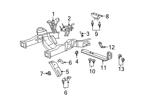 2013 Ford E-250 Engine & Trans Mounting Diagram