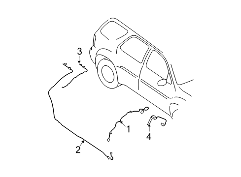 2006 Ford Expedition Antenna Cable Diagram for 2L1Z-18812-DA