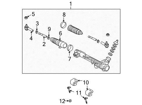 2008 Ford F-150 Steering Column & Wheel, Steering Gear & Linkage Diagram 2 - Thumbnail