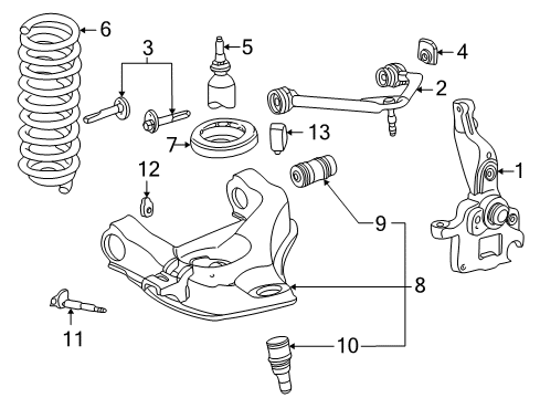 2007 Ford Ranger Front Suspension, Control Arm Diagram 1 - Thumbnail