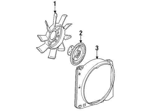 1993 Ford Mustang Cooling System, Radiator, Water Pump, Cooling Fan Diagram 2 - Thumbnail