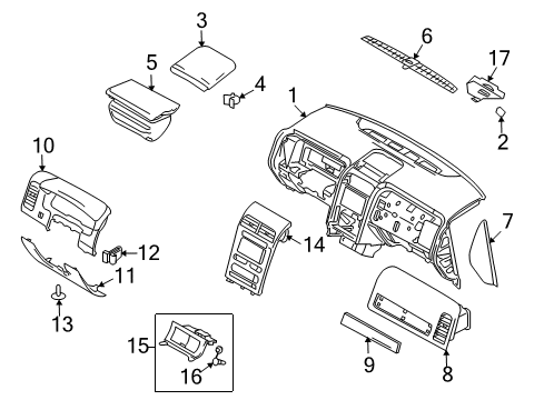 2009 Lincoln MKX Instrument Panel Diagram