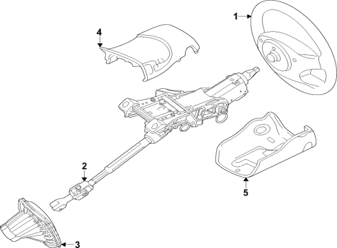 2023 Ford Edge Steering Column & Wheel, Steering Gear & Linkage Diagram 1 - Thumbnail