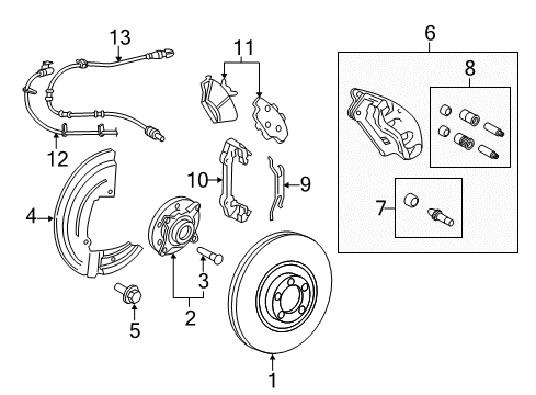 2012 Lincoln Navigator Brake Components Diagram