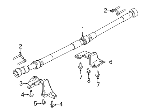 2016 Ford Focus Drive Shaft - Rear Diagram