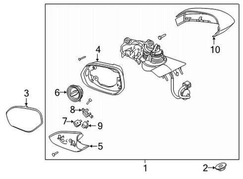 2021 Lincoln Corsair Outside Mirrors Diagram