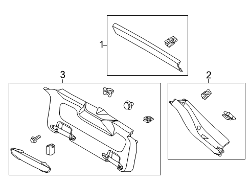 2015 Ford Focus Interior Trim - Lift Gate Diagram