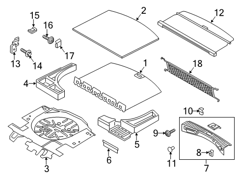 2016 Lincoln MKC Interior Trim - Rear Body Diagram