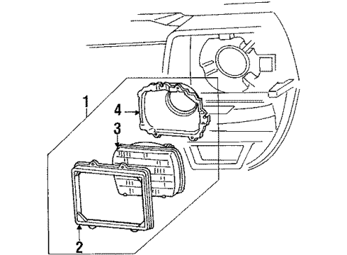 1985 Ford EXP Headlamps Diagram