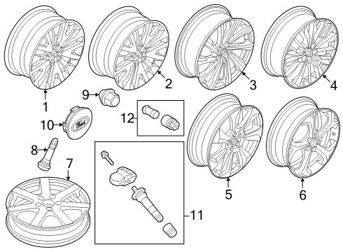 2023 Ford Escape Lock Set Diagram for DM5Z-1A043-A