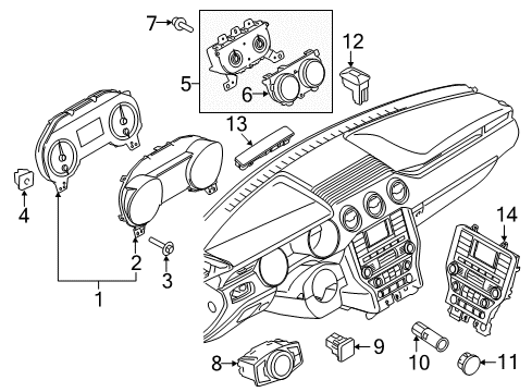 2015 Ford Mustang Back-Up Switch Diagram for FR3Z-15520-A