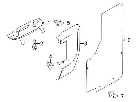 2015 Ford Transit-150 Interior Trim - Side Loading Door Diagram 4 - Thumbnail