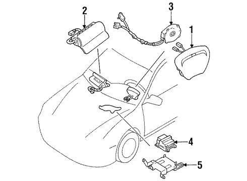 2000 Ford Escort Passenger Air Bag Diagram for F8CZ-54044A74-DAB