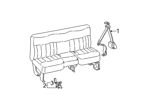 2003 Ford F-150 Rear Seat Belts Diagram