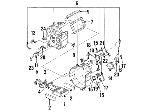 1996 Mercury Tracer Heater Core Seal Diagram for F1CZ-18N267-A