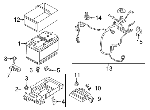 2018 Lincoln Continental Battery Cover Diagram for DS7Z-10A687-B