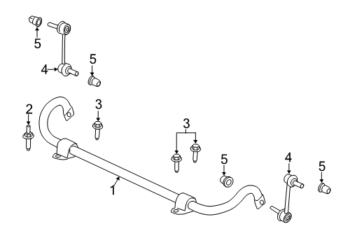2021 Lincoln Aviator Stabilizer Bar & Components - Front Diagram