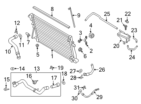 2017 Ford F-350 Super Duty Expansion Tank Diagram for HC3Z-8A080-B