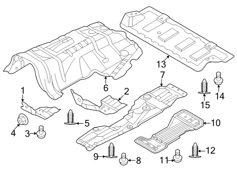 2022 Ford Bronco Under Cover & Splash Shields Diagram 2 - Thumbnail