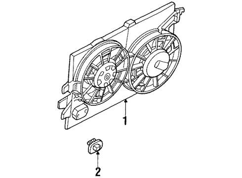 2002 Mercury Cougar Cooling System, Radiator, Water Pump, Cooling Fan Diagram 2 - Thumbnail