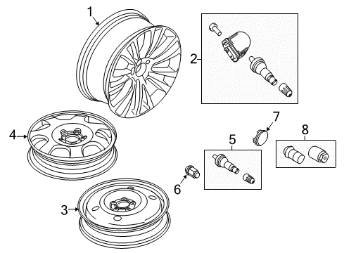 2017 Lincoln MKX Wheels Diagram 3 - Thumbnail