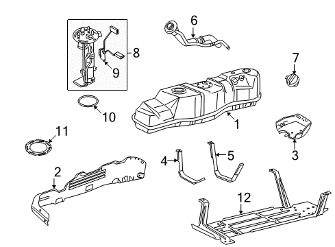 2007 Ford F-150 Fuel Pump Diagram for 8L3Z-9H307-J