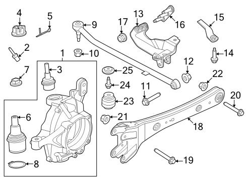 2024 Ford F-350 Super Duty Track Bar, Front Diagram for HC3Z-3B239-A