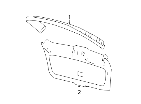 2013 Ford Edge Interior Trim - Lift Gate Diagram