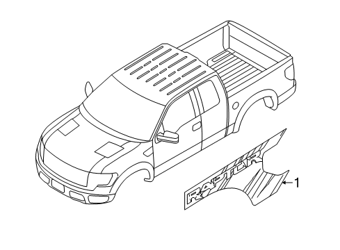 2013 Ford F-150 Decals Diagram
