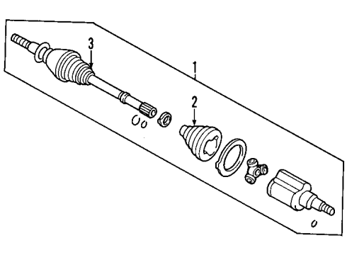 2010 Mercury Mariner Front Axle Shafts & Joints, Drive Axles Diagram